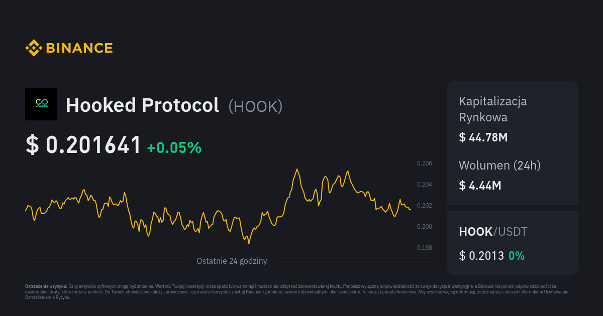 Kurs Hooked Protocol Cena Hook Wykres Na Ywo I Usd Konwerter Binance