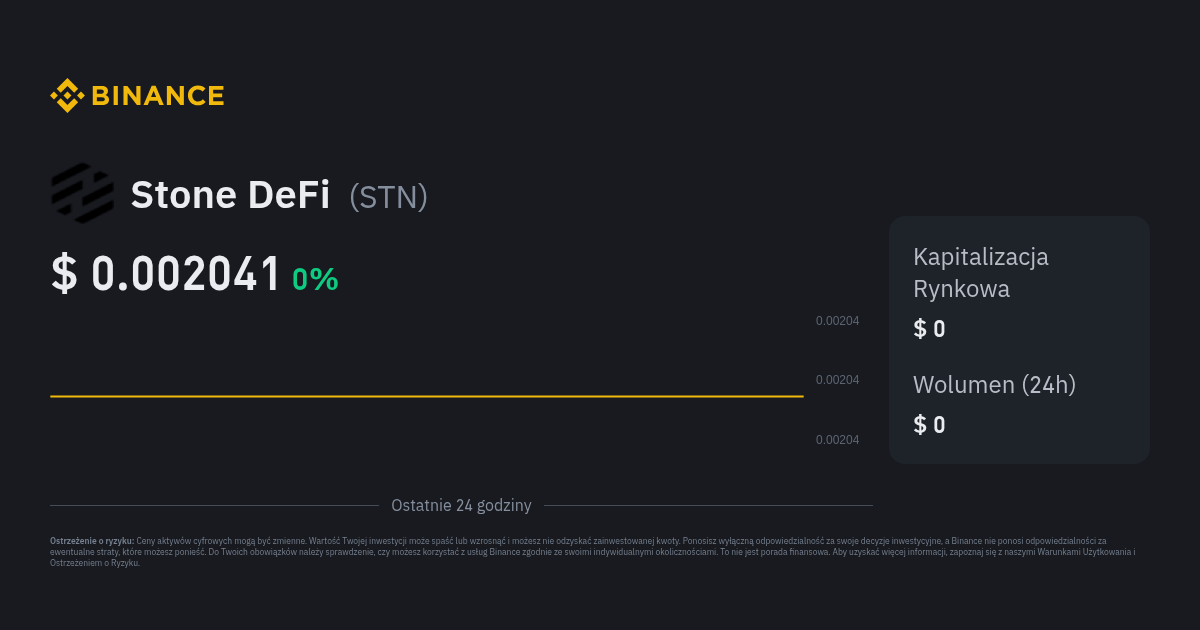 Kurs Stone Defi Cena Stn Wykres Na Ywo I Usd Konwerter Binance