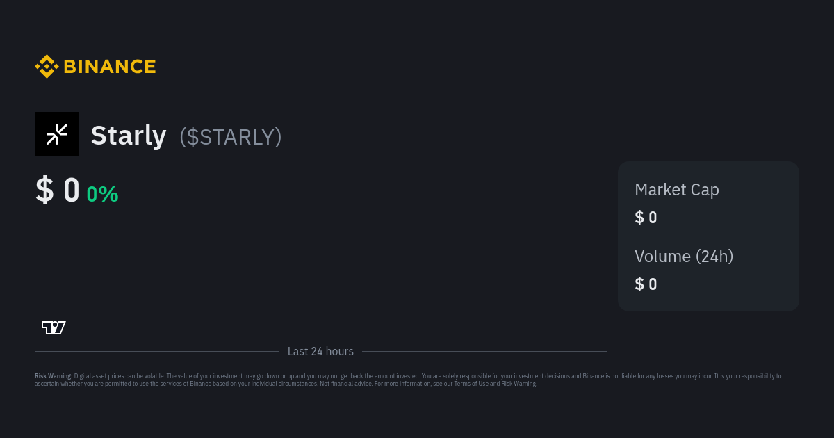 Starly Price | $STARLY Price Index, Live Chart and USD Converter - Binance