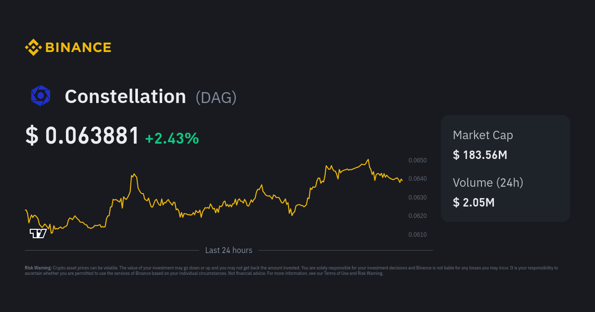 Constellation Price | DAG Price Index, Live Chart and BHD Converter ...