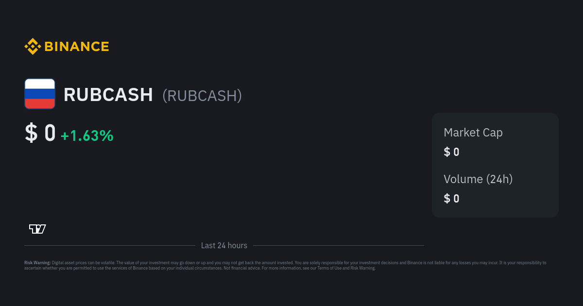 Rubcash Price Rubcash Price Index Live Chart And Gbp Converter Binance