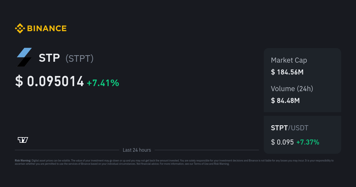 Stp Price Stpt Price Index Live Chart And Gbp Converter Binance