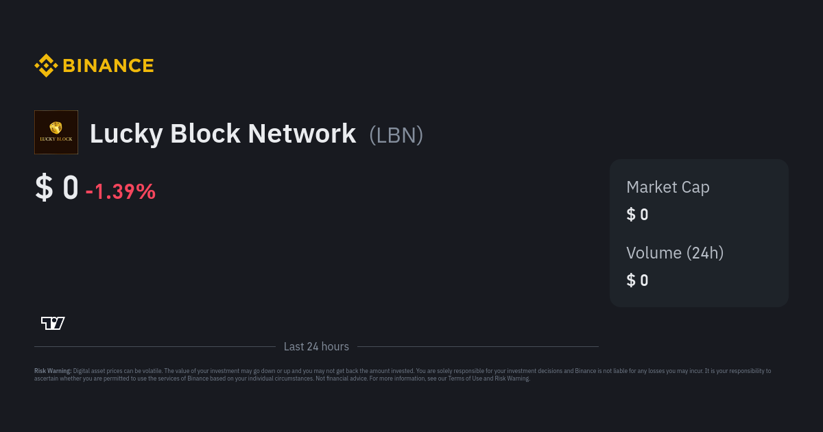 Lucky Block Network price today, LBN to USD live price, marketcap and chart