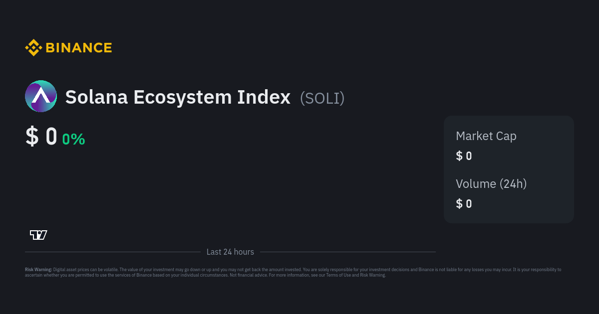 Solana Ecosystem Index Price Soli Price Index Live Chart And Zar