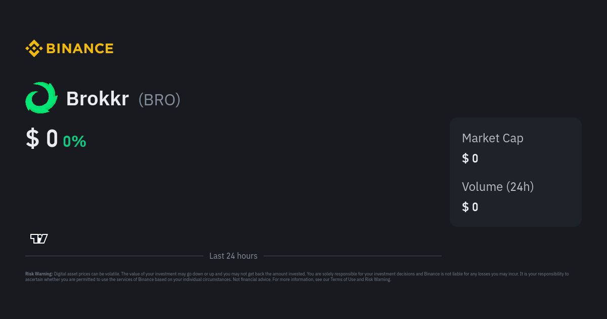 Brokkr Price | BRO Price Index, Live Chart and USD Converter - Binance