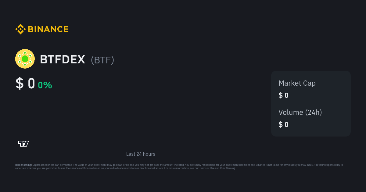 BTFDEX Price | BTF to USD Converter, Chart and News
