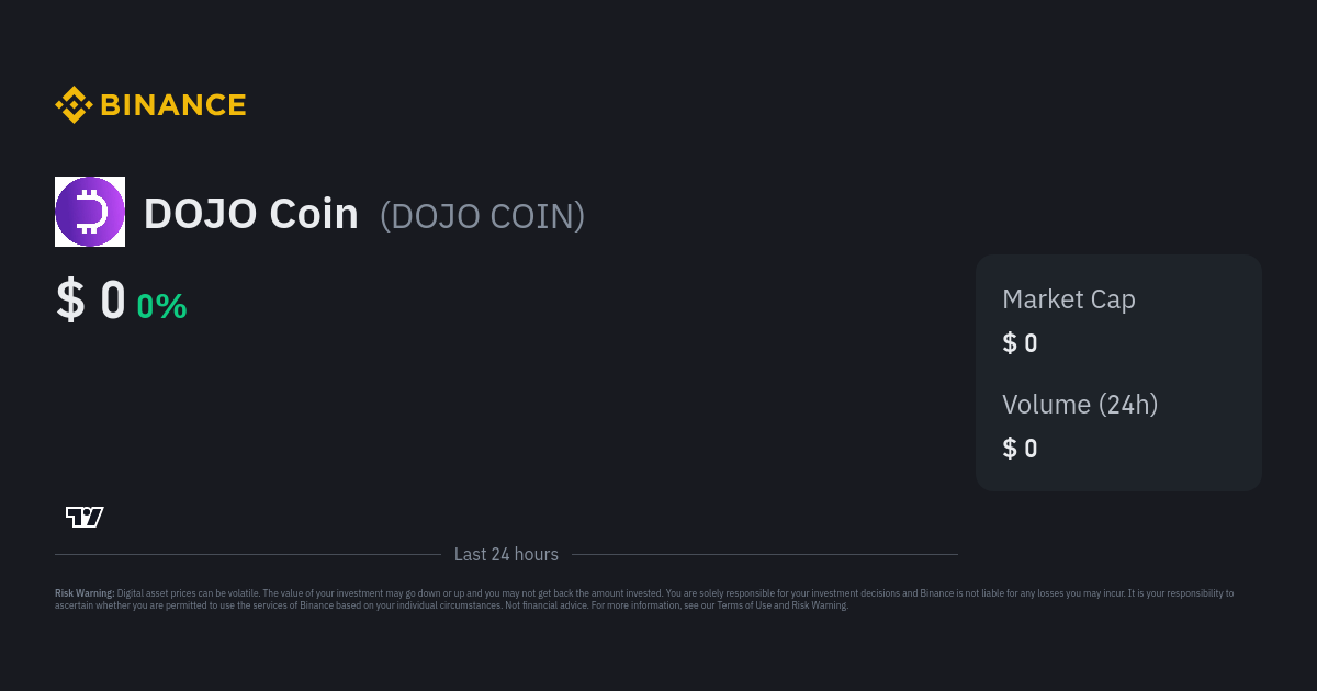 DOJO Coin Price DOJO COIN Price Index Live Chart and USD