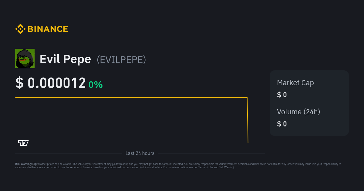 Evil Pepe Price EVILPEPE Price Index Live Chart and USD