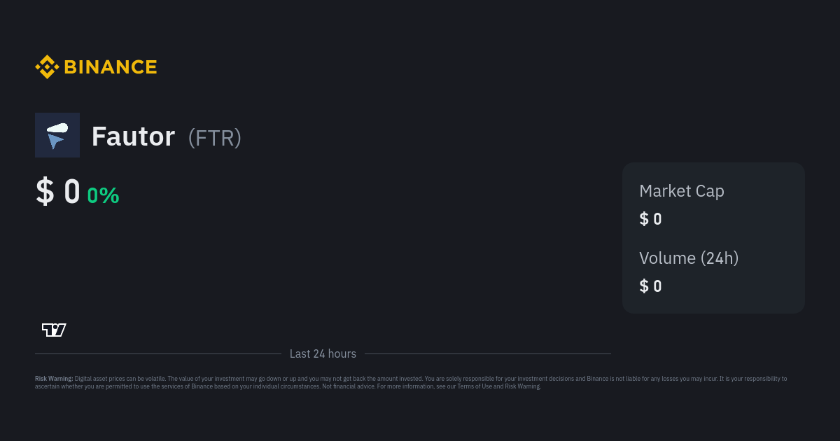 Fautor Price FTR Price Index Live Chart and USD Converter Binance