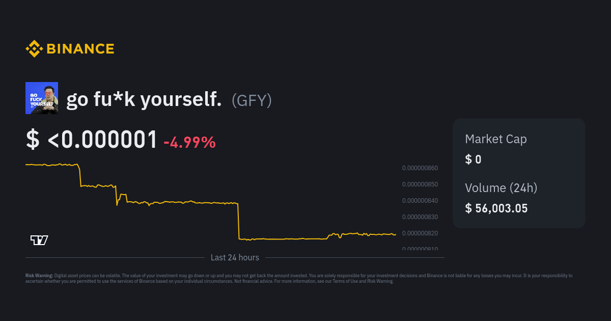 go fu k yourself. Price GFY Price Index Live Chart and USD