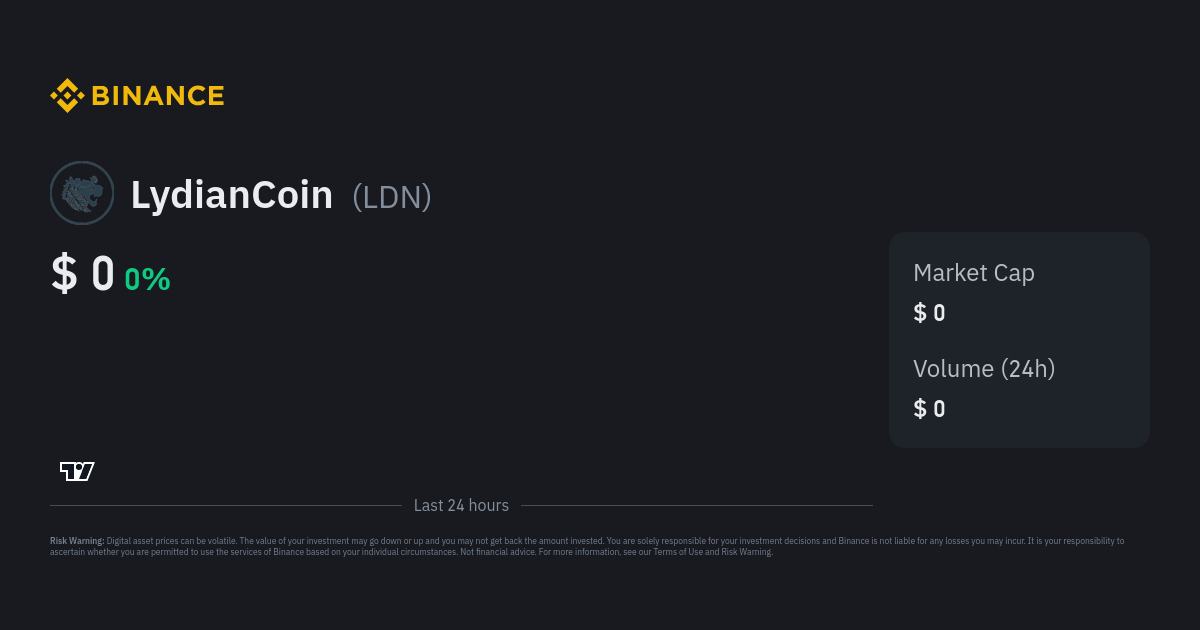 LydianCoin Price  LDN Price Index, Live Chart and USD Converter - Binance