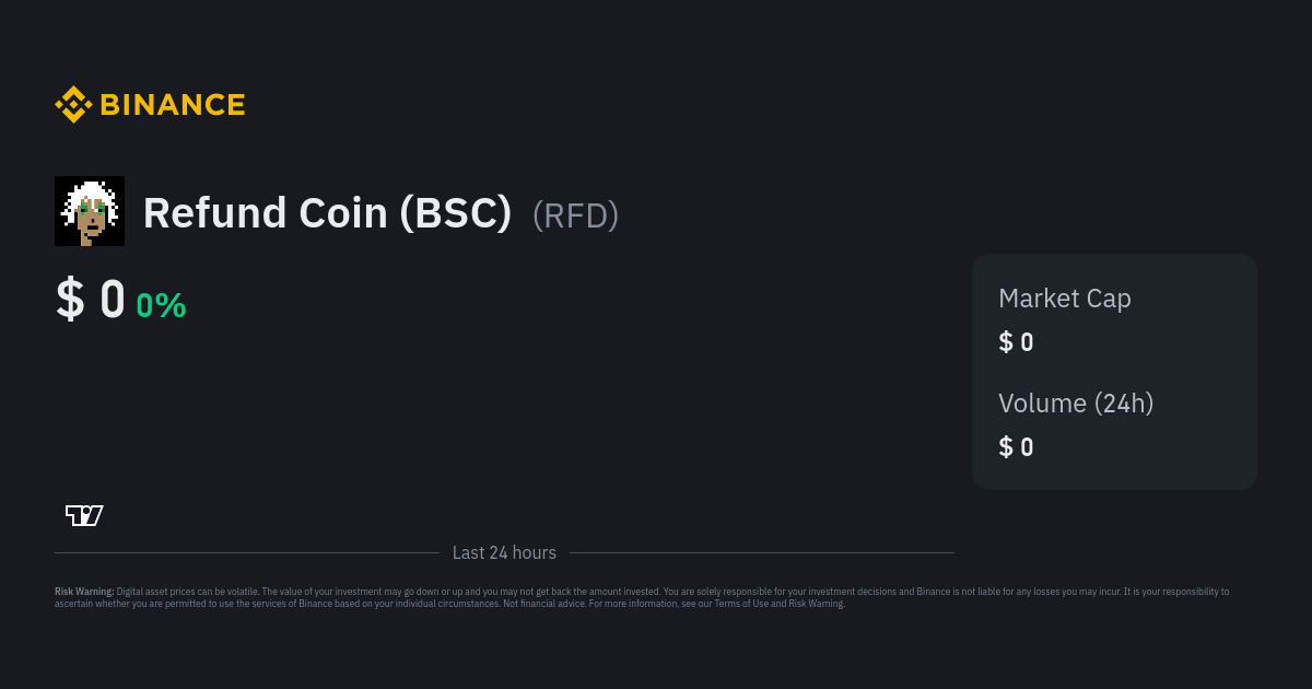 Refund Coin BSC Price RFD Price Index Live Chart and USD