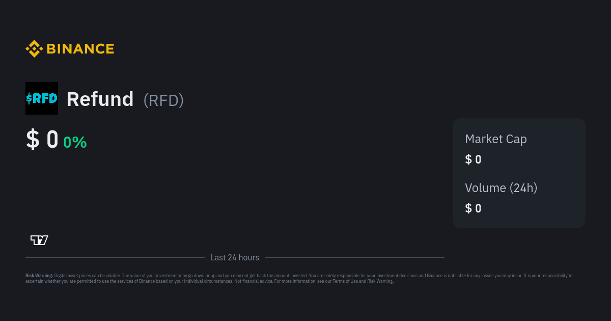 Refund Price RFD Price Index Live Chart and USD Converter Binance