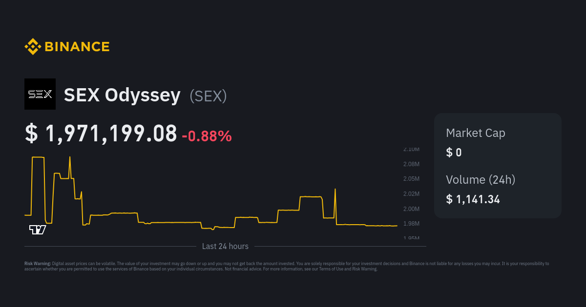 Sex Odyssey Price Sex Price Index Live Chart And Usd Converter Binance 