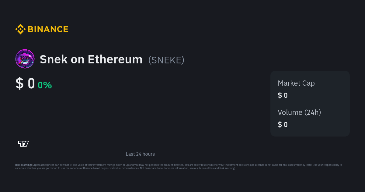 Snek on Ethereum Price SNEKE Price Index, Live Chart and USD