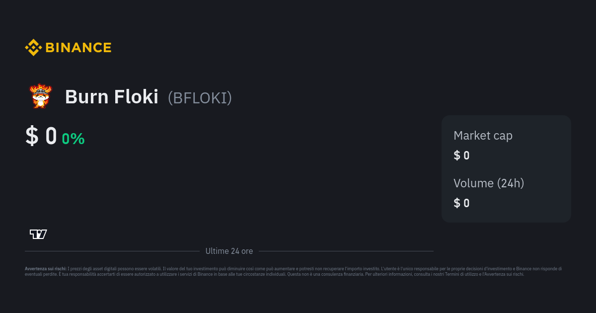 Prezzo Burn Floki | Convertitore BFLOKI A USD, Grafico E Notizie