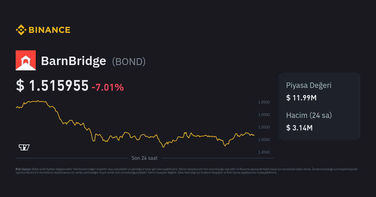 BarnBridge Fiyatı | BOND Fiyat Endeksi, Canlı Grafik Ve TRY Dönüştürücü ...